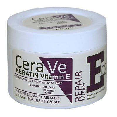 Cera Ve Keratin Vitamin E Repair Therapy E02 Hair Mask - 500ml | Deep Hair Repair Solution
