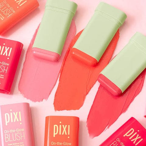PIXI Blush Stick – Long-Lasting Creamy Blush for Cheeks, Compact On-the-Go Design, Available in Juicy Coral, Fluer Pink & Ruby Fuchsia