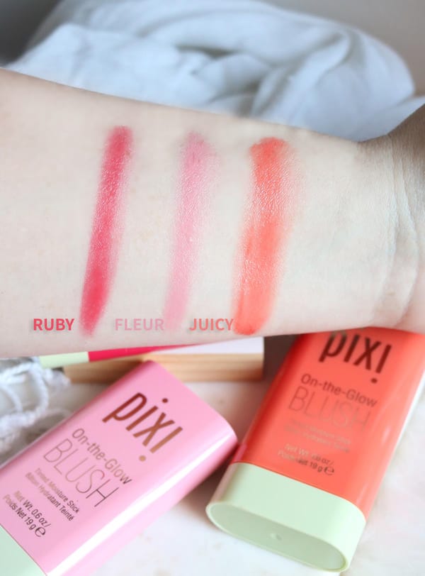 PIXI Blush Stick – Long-Lasting Creamy Blush for Cheeks, Compact On-the-Go Design, Available in Juicy Coral, Fluer Pink & Ruby Fuchsia